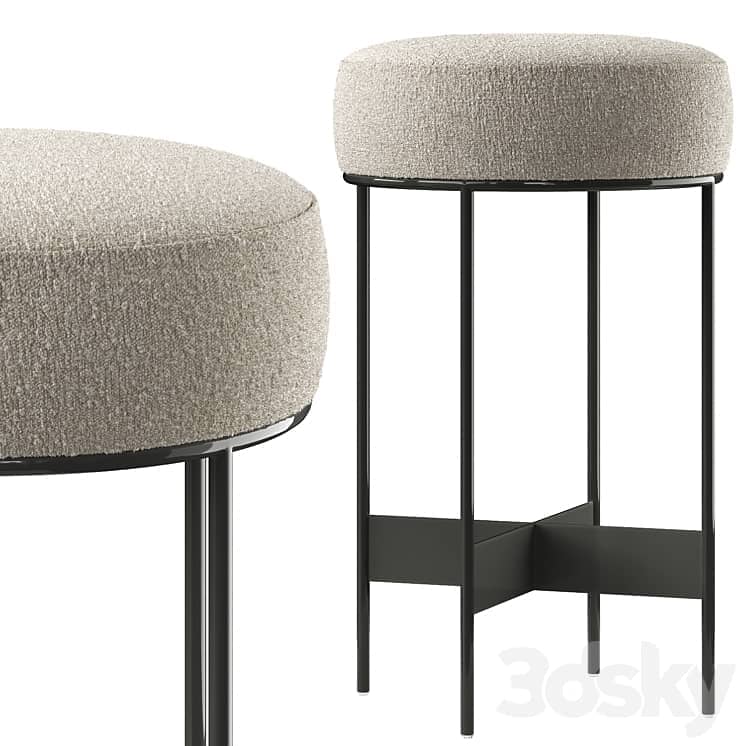 Meyer Dark Pewter Metal Counter Stool