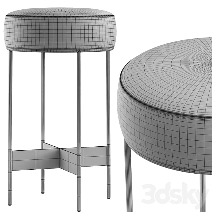 Meyer Dark Pewter Metal Counter Stool