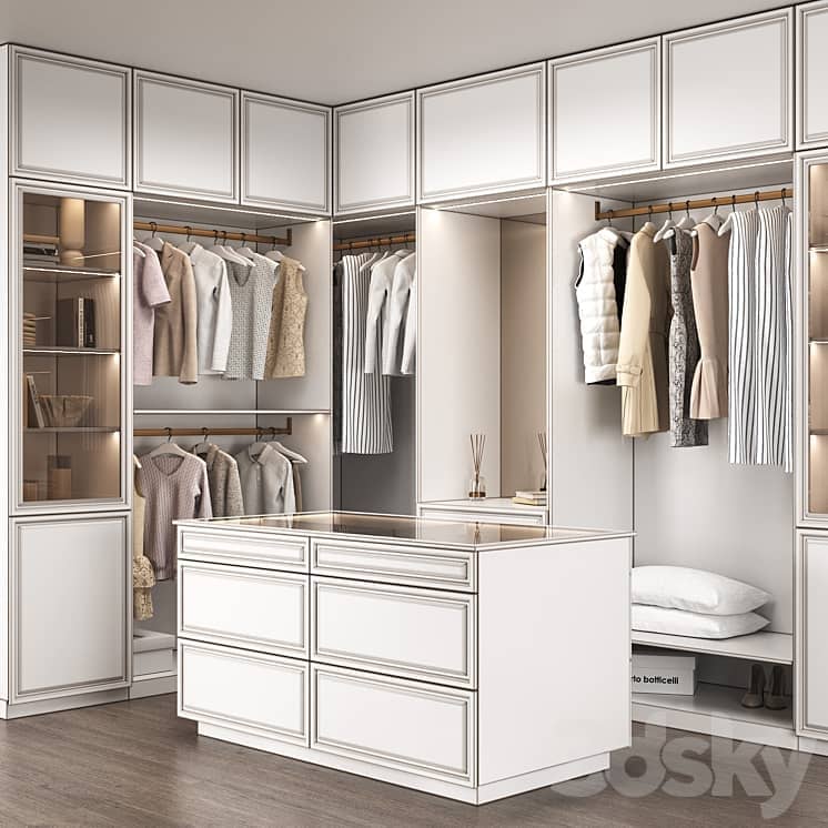 Dressing room with island