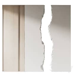 Decorative wall made of stone and wood 001 