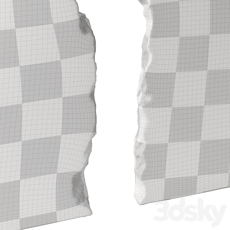 Decorative wall made of stone and wood 001