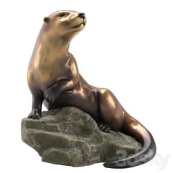 Garden sculpture Otter 