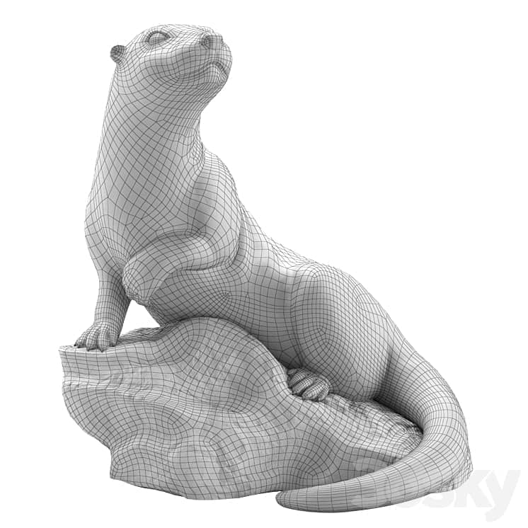 Garden sculpture Otter