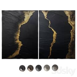 MINIMALIST ABSTRACT PAINTING ABAV493 and 498 