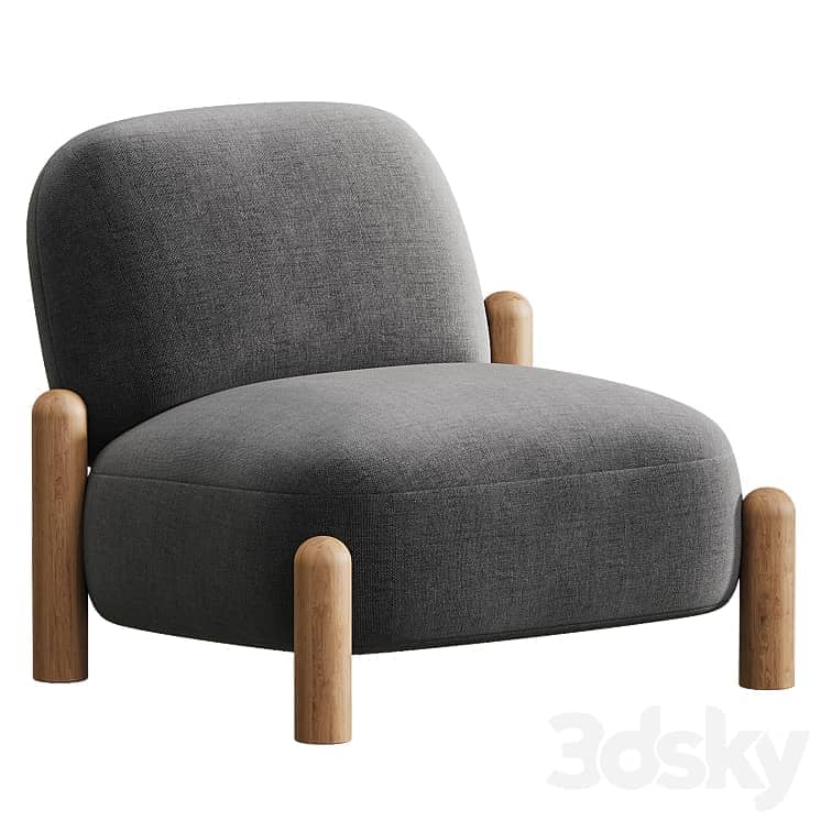 Armchair with chenille upholstery Boldi