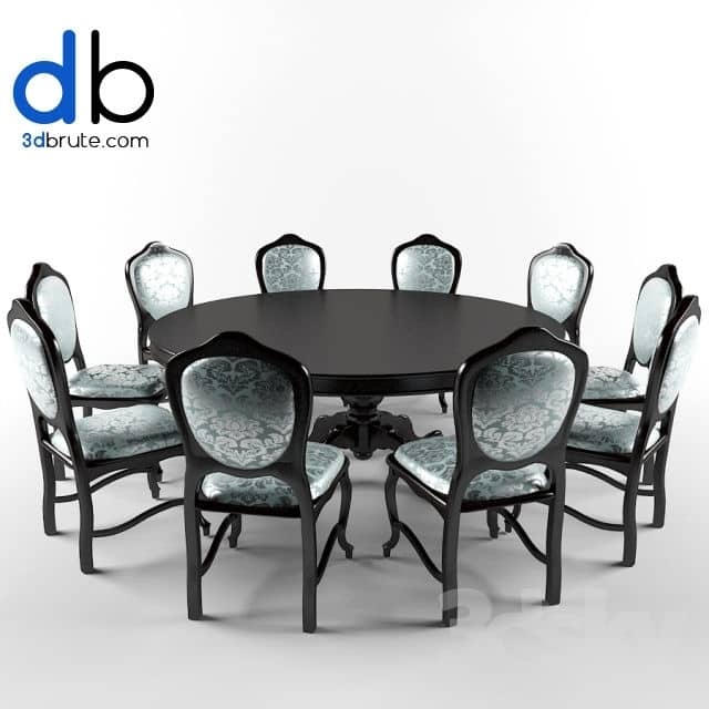 dining room set black