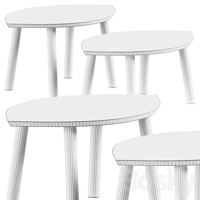 Ikea Stockholm Coffee tables set 3D Models