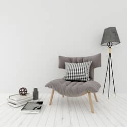 minimalist chair setup 