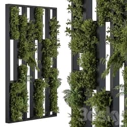 Green Wall Plants partition 04 Fitowall 3D Models 