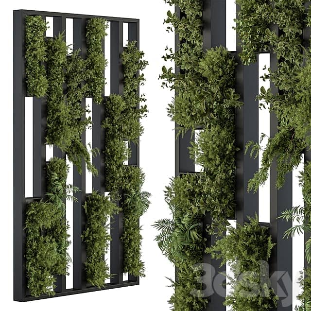 Green Wall Plants partition 04 Fitowall 3D Models