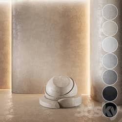 decorative plaster Concrete set seamless eleven 3D Models 