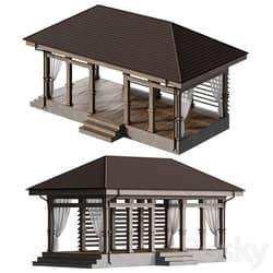 Gazebo with curtains 