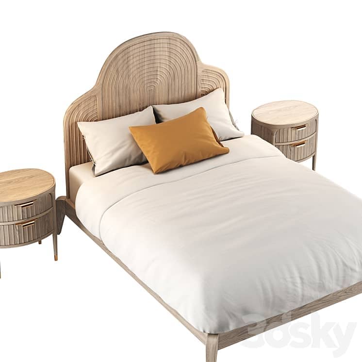 Isla Bed and Isla Nightstand