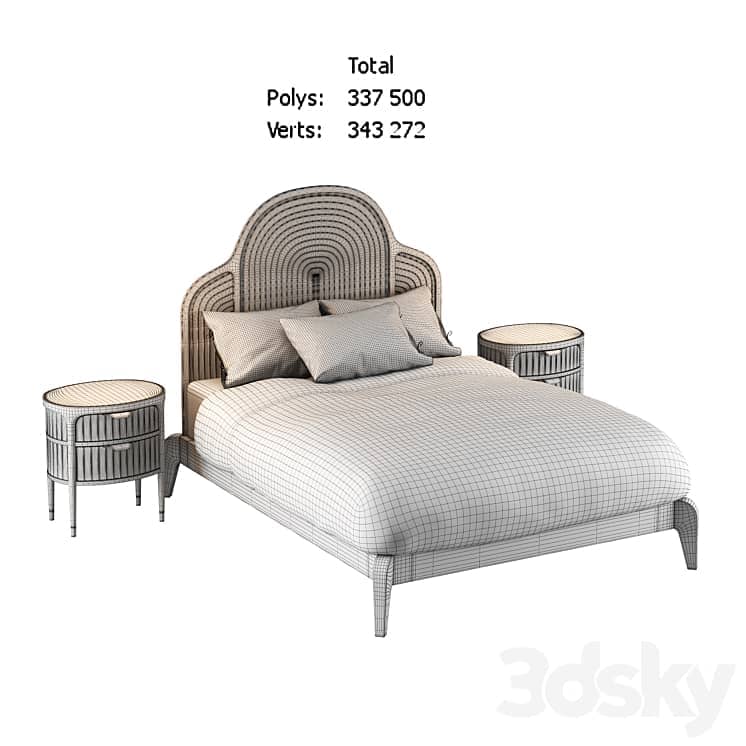 Isla Bed and Isla Nightstand