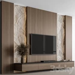 TV Wall Cliff and Wood Set 144 