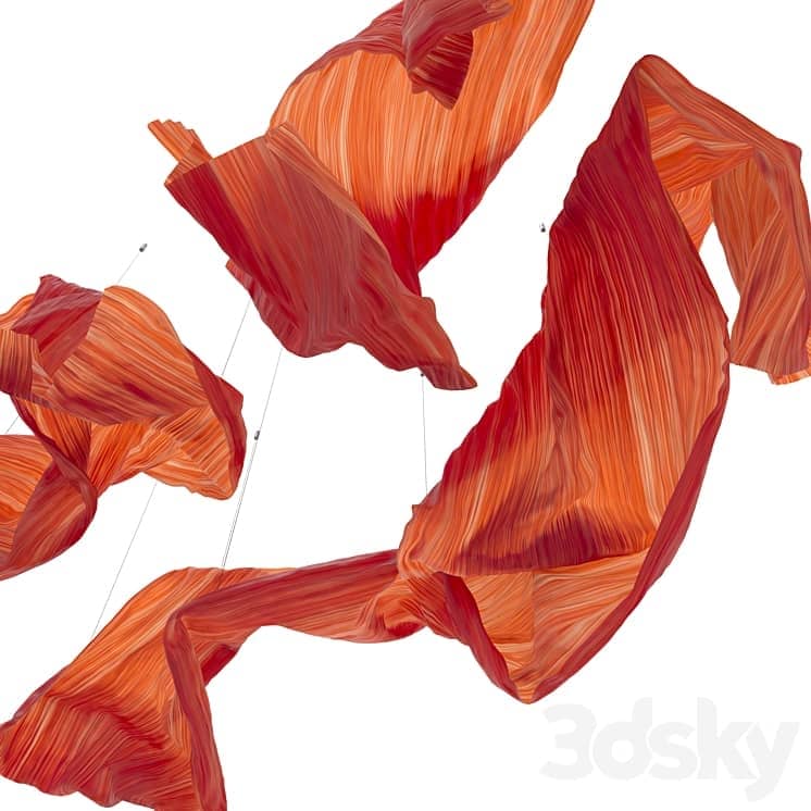 Hanging fabric installation