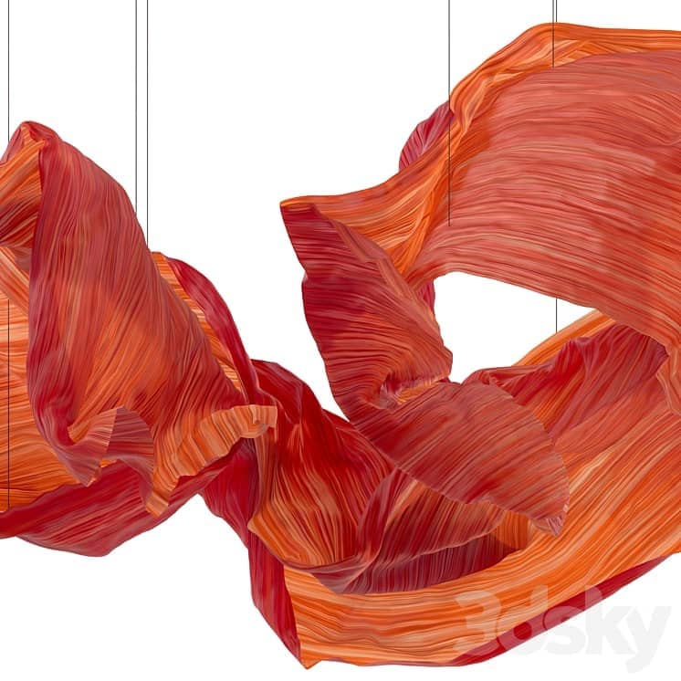 Hanging fabric installation