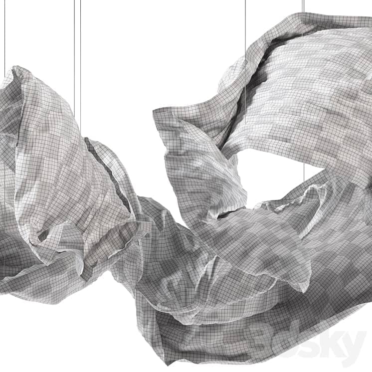 Hanging fabric installation