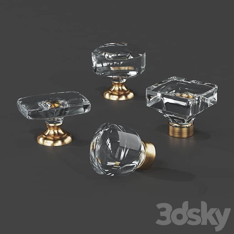 KITCHEN CUPBOARD CABINET DOOR HANDLES & KNOBS ABLOY set2