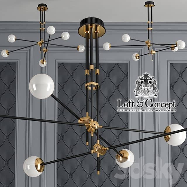 Chandelier Bullarum Si 6 Chandelier Pendant light 3D Models