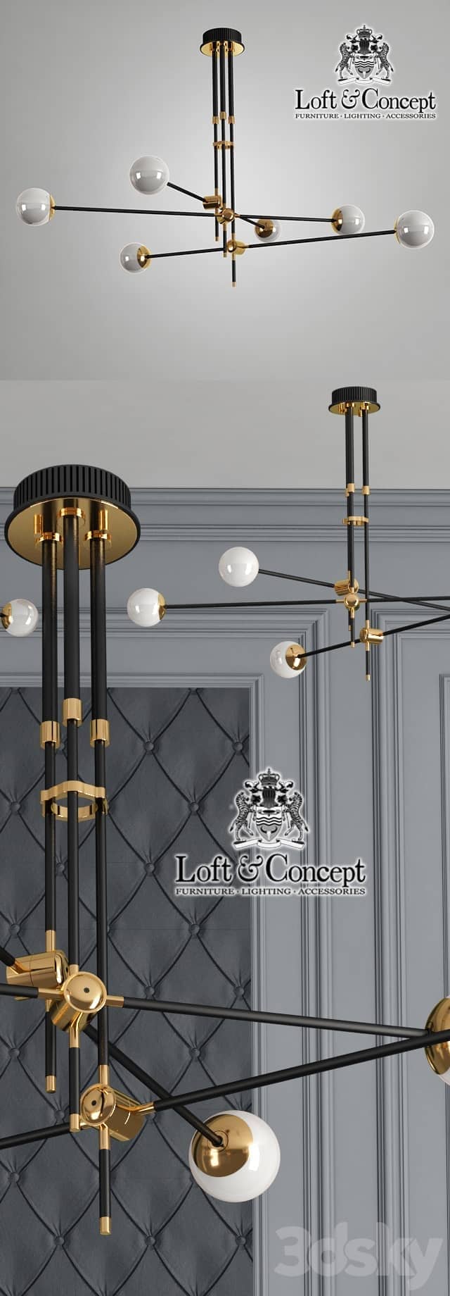 Chandelier Bullarum Si 6 Chandelier Pendant light 3D Models