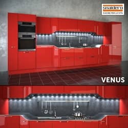 red kitchen design 