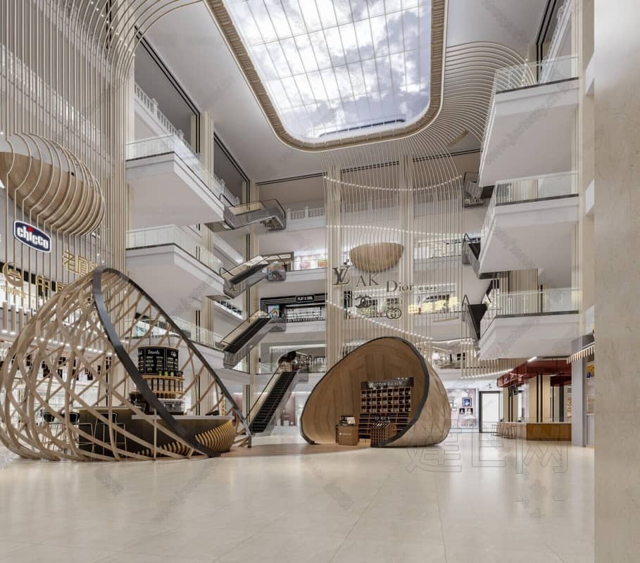 Luxury Shopping Center View