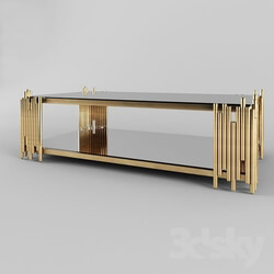 Table - Barcelona Modern Rectangular Glass Coffee Table 