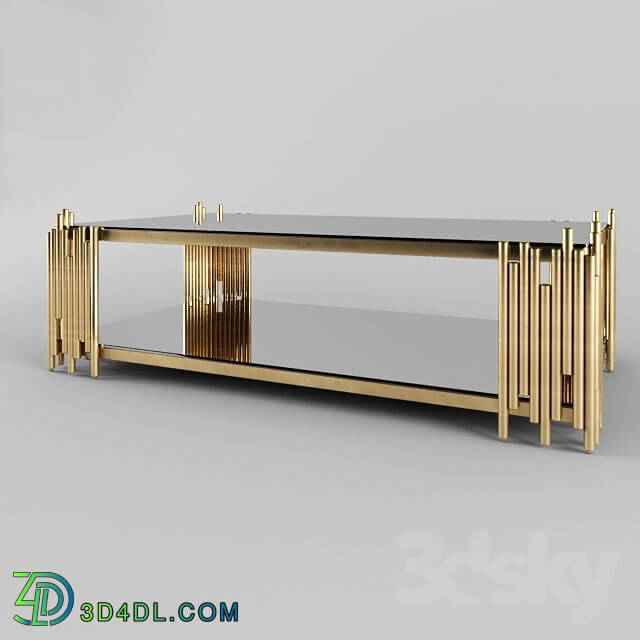 Table - Barcelona Modern Rectangular Glass Coffee Table