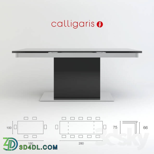 Table - Buffet Park Glass CS 4039-GR by Calligaris