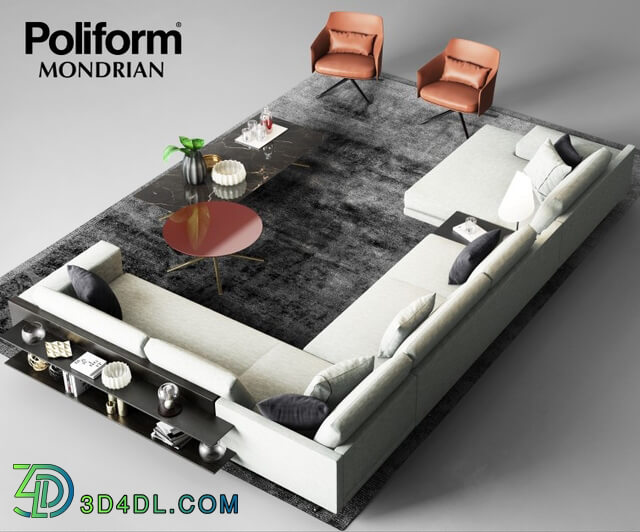Sofa - Poliform Mondrian Sofa 1