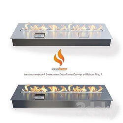 Fireplace - Automatic Bio Fireplace Decoflame Denver e-Ribbon Fire_ F 