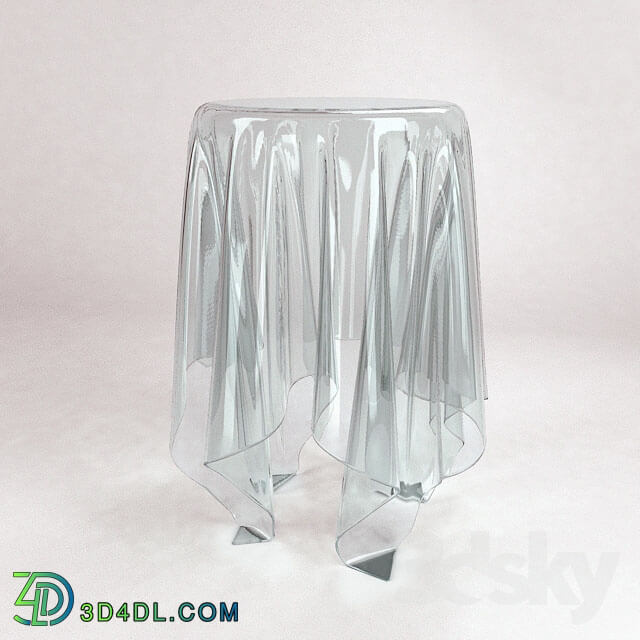 Table - plastic table - glass