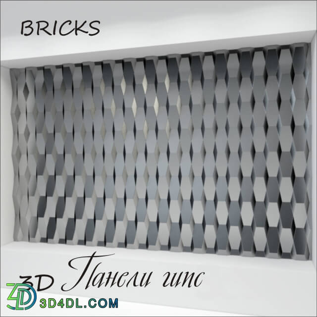 Other decorative objects - 3d panel bricks