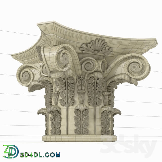 Decorative plaster - capitel of column