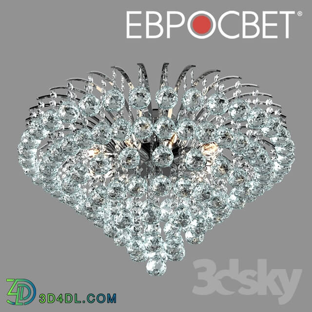 Ceiling light - OM Ceiling chandelier with crystal Eurosvet 3299_9 Ostiniya
