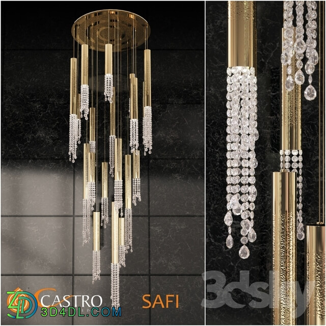 Ceiling light - Cascade chandelier Castro lighting SAFI