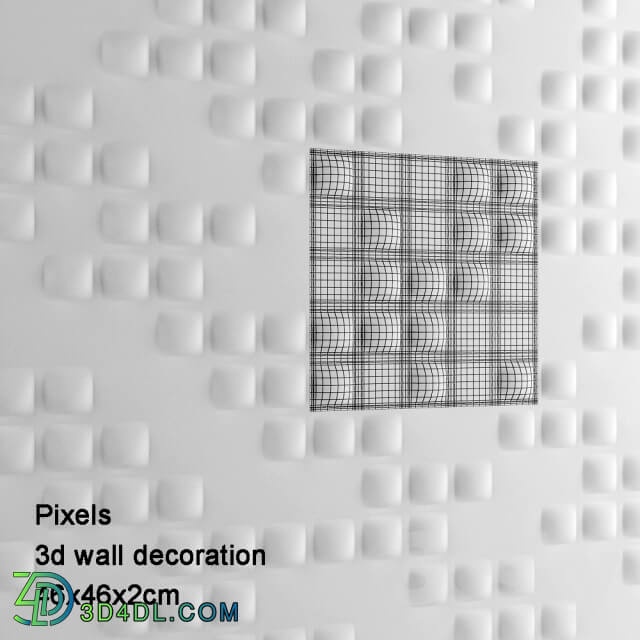 Other decorative objects - Pixels 3d wall decoration