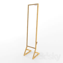 Mirror - Mirror floor with magazine rack made of plywood 
