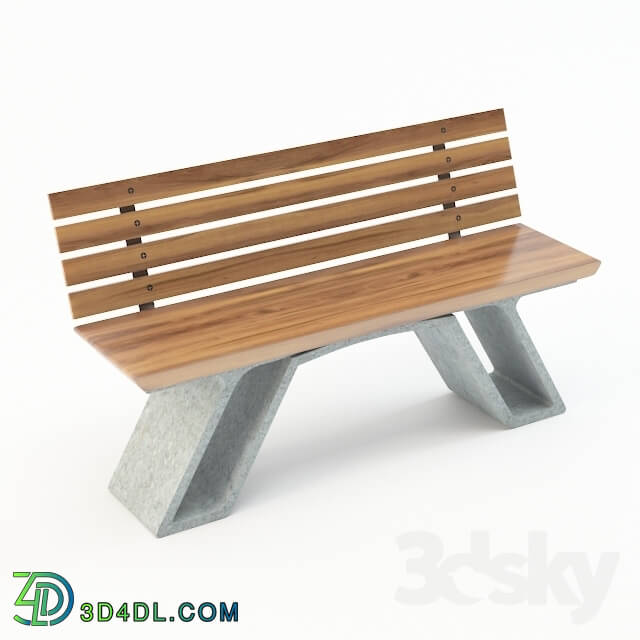 Other architectural elements - wooden bench