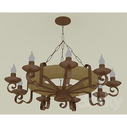 Ceiling light - chandelier in rustic style with bath_ a Taverna_ etc. 