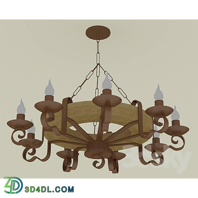 Ceiling light - chandelier in rustic style with bath_ a Taverna_ etc.