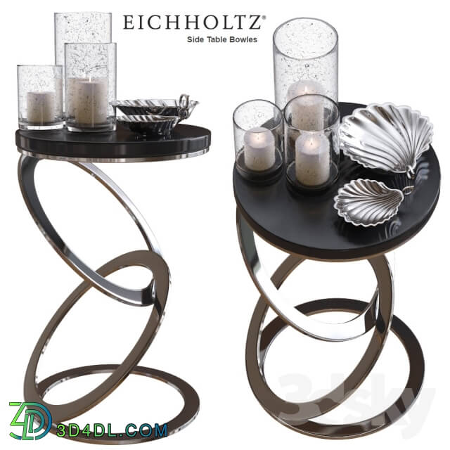 Table - Eichholtz Side Table Bowles with accesories