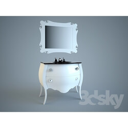 Bathroom furniture - Tumba-wash basin with mirror factory Modo 