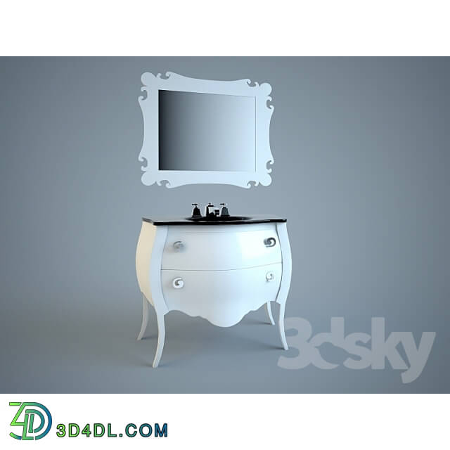 Bathroom furniture - Tumba-wash basin with mirror factory Modo