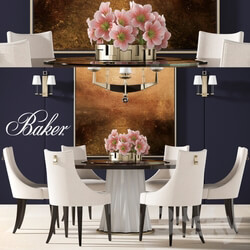 Table _ Chair - BAKER DINING TABLE 2 
