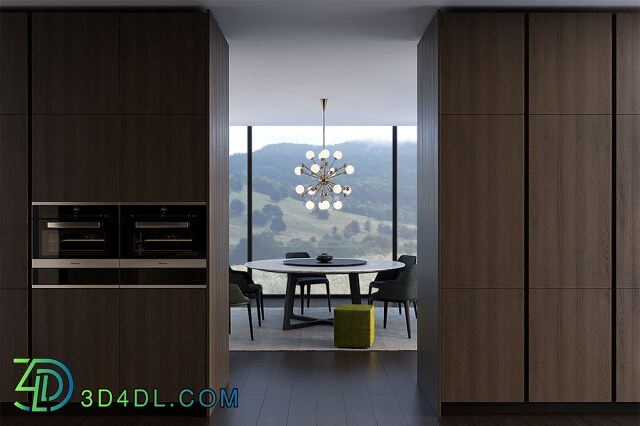 Kitchen - Kitchen Poliform Varenna Alea 2 _vray GGX_ corona PBR_