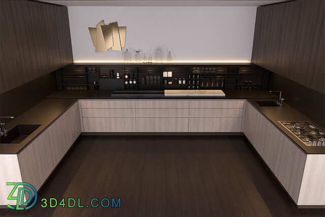 Kitchen - Kitchen Poliform Varenna Alea 2 _vray GGX_ corona PBR_