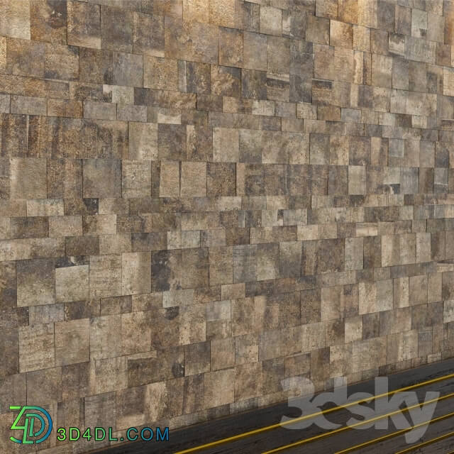 Stone - Wall of shale stone