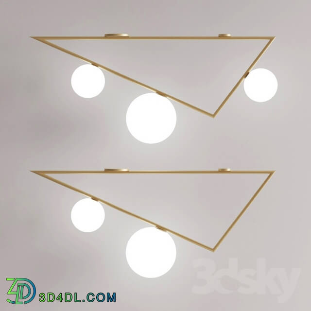 Ceiling light - ARETI Triangles Lamp